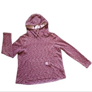 Carhartt XL Pullover Drawstring Hoodie In Purple Nocturnal Haze Heather